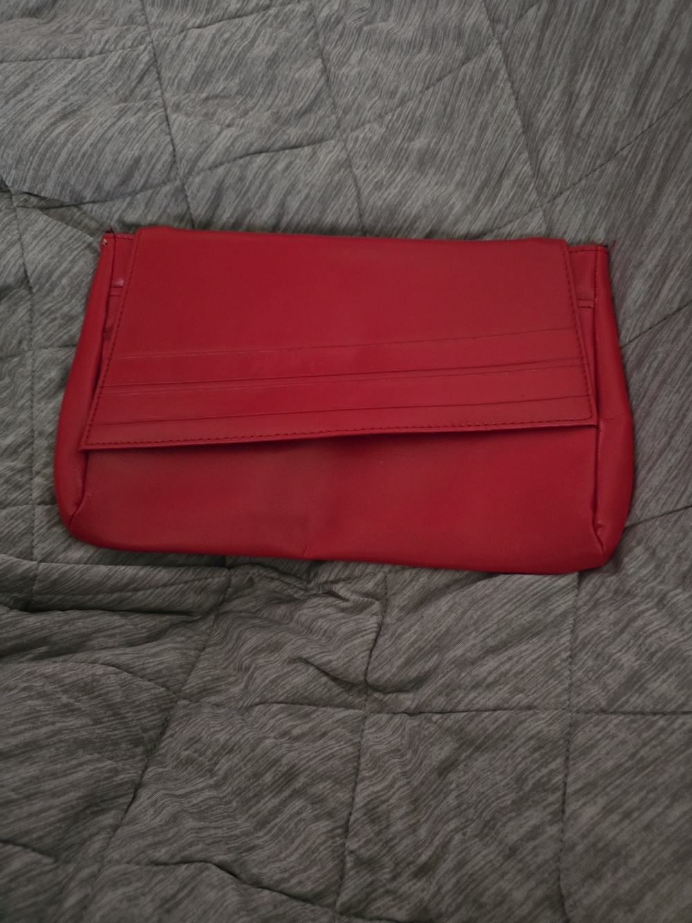 Red Fold-Over Clutch Bag